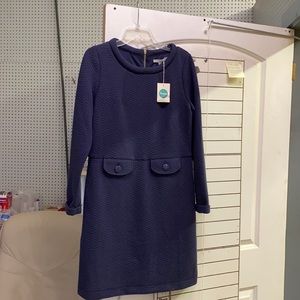 Ladies navy blue knit dress